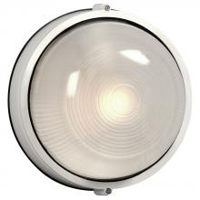  305111WH-132EB - Outdoor Cast Aluminum Marine Light - in White finish with Frosted Glass (Wall or Ceiling Mount)